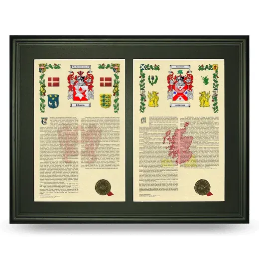 Double Armorial History Framed-Black