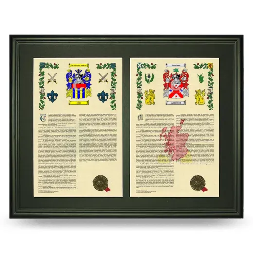 Double Armorial History Framed-Black