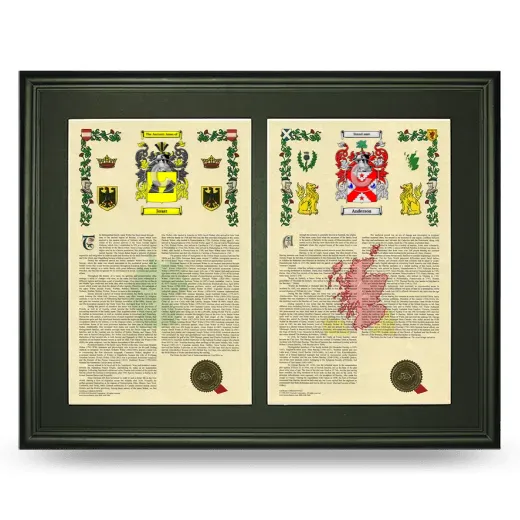 Double Armorial History Framed-Black