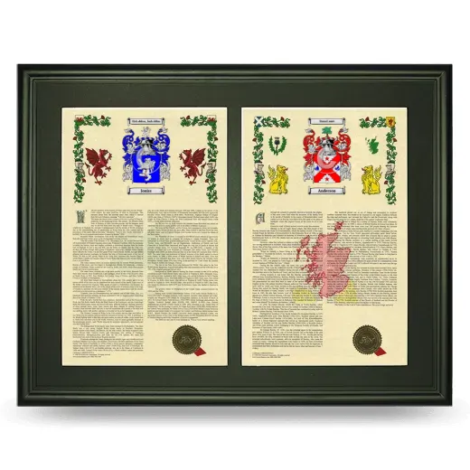 Double Armorial History Framed-Black