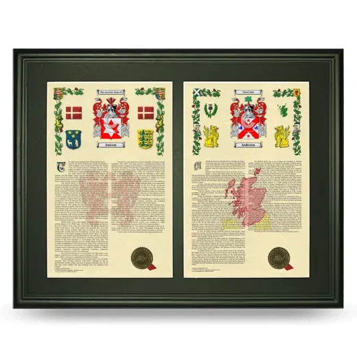 Double Armorial History Framed-Black