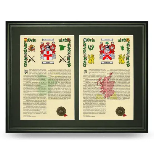 Double Armorial History Framed-Black