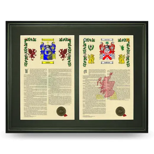 Double Armorial History Framed-Black