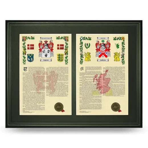 Double Armorial History Framed-Black