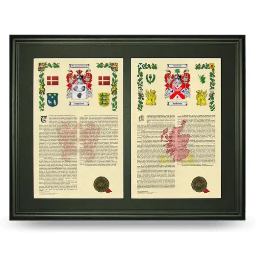 Double Armorial History Framed-Black