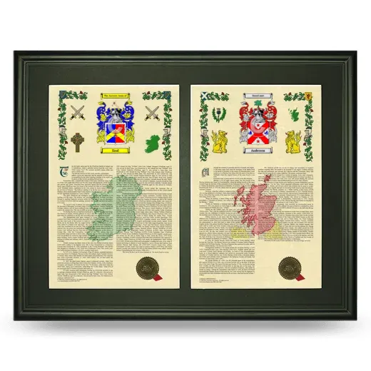 Double Armorial History Framed-Black