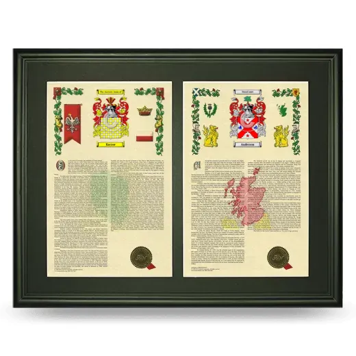 Double Armorial History Framed-Black