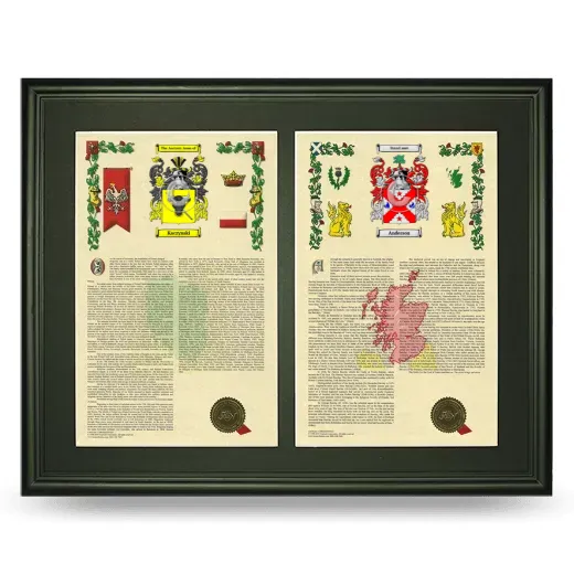 Double Armorial History Framed-Black