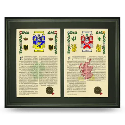 Double Armorial History Framed-Black