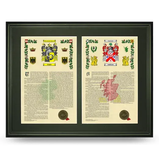 Double Armorial History Framed-Black