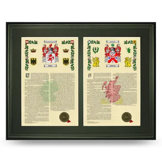 Double Armorial History Framed-Black