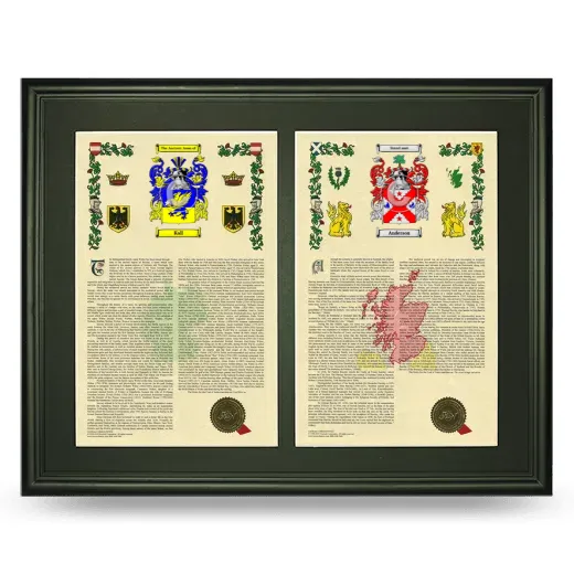 Double Armorial History Framed-Black
