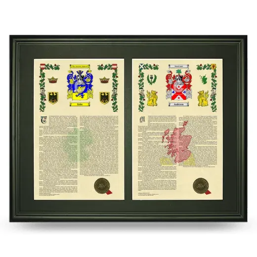 Double Armorial History Framed-Black