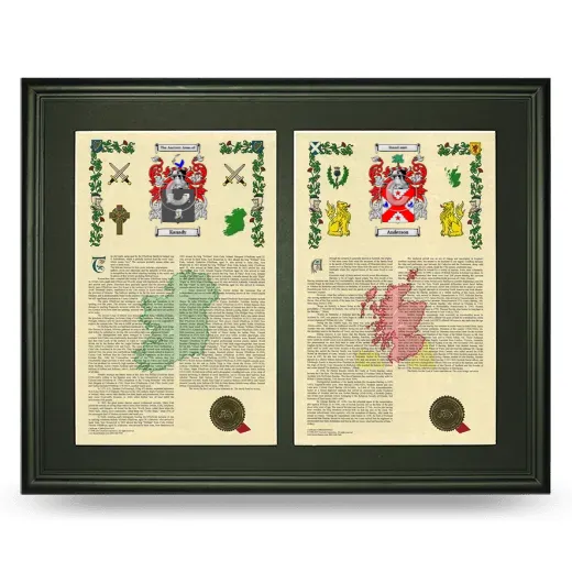 Double Armorial History Framed-Black