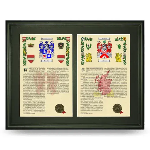 Double Armorial History Framed-Black