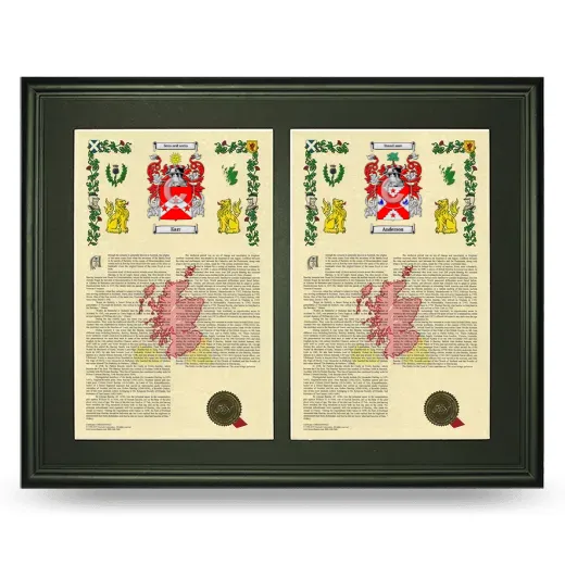Double Armorial History Framed-Black
