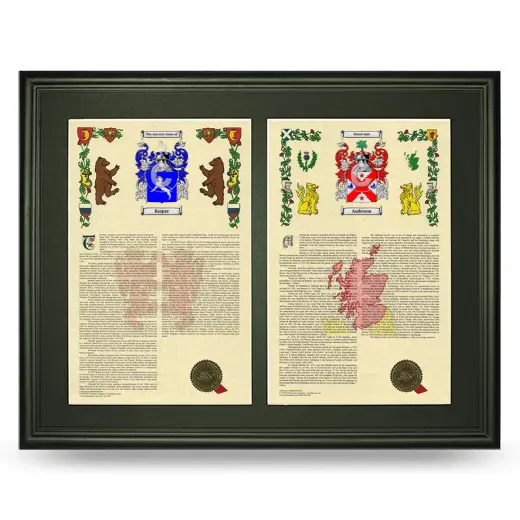 Double Armorial History Framed-Black