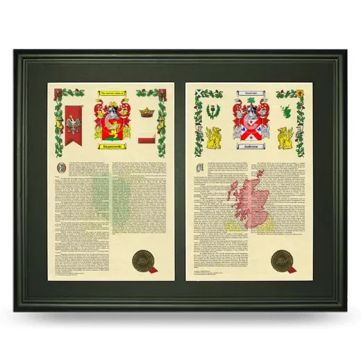 Double Armorial History Framed-Black