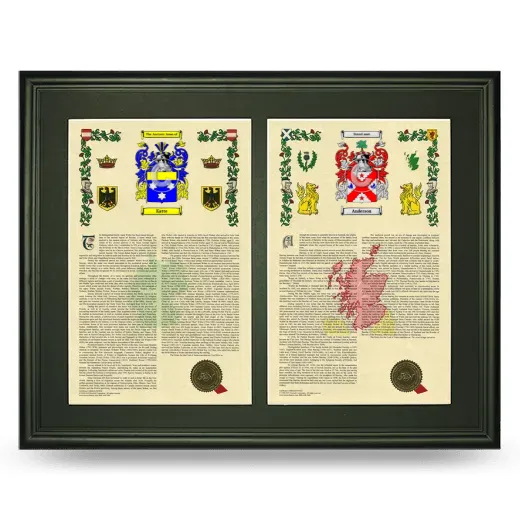 Double Armorial History Framed-Black