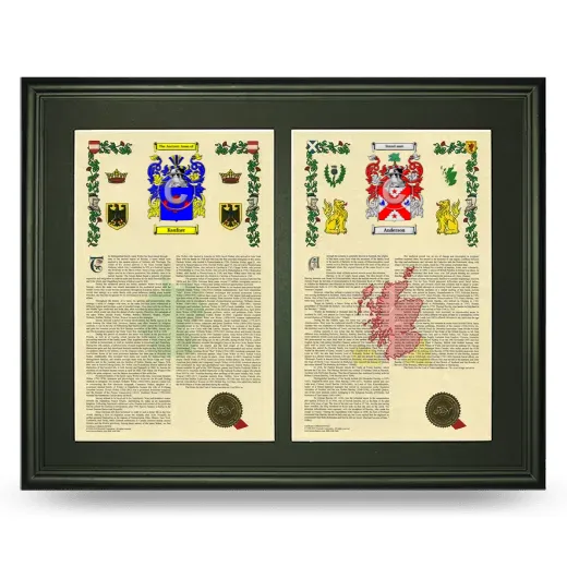 Double Armorial History Framed-Black