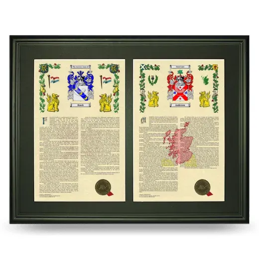 Double Armorial History Framed-Black