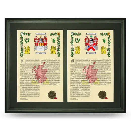 Double Armorial History Framed-Black