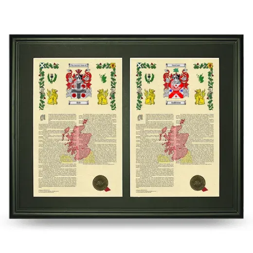 Double Armorial History Framed-Black