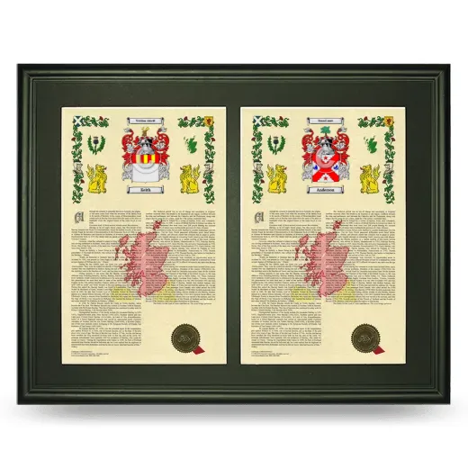 Double Armorial History Framed-Black