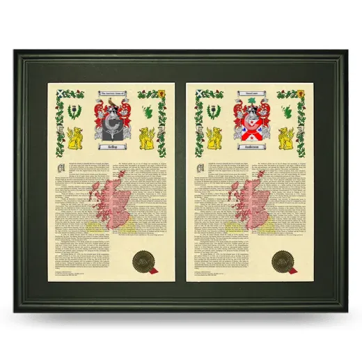 Double Armorial History Framed-Black