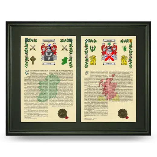 Double Armorial History Framed-Black