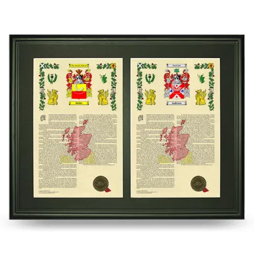 Double Armorial History Framed-Black
