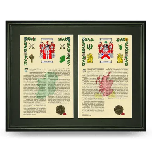 Double Armorial History Framed-Black