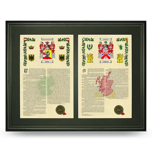 Double Armorial History Framed-Black