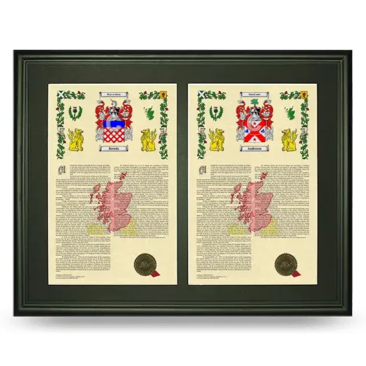 Double Armorial History Framed-Black