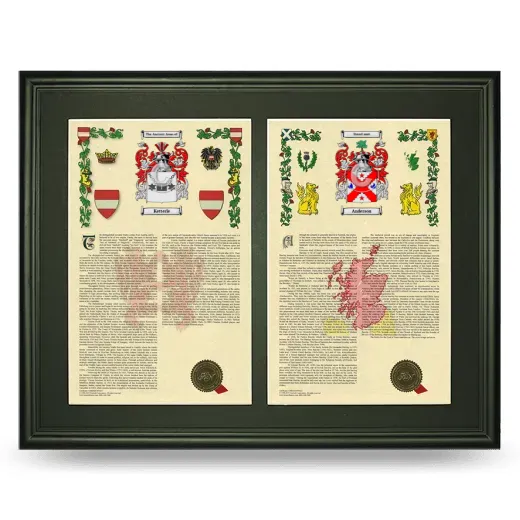 Double Armorial History Framed-Black