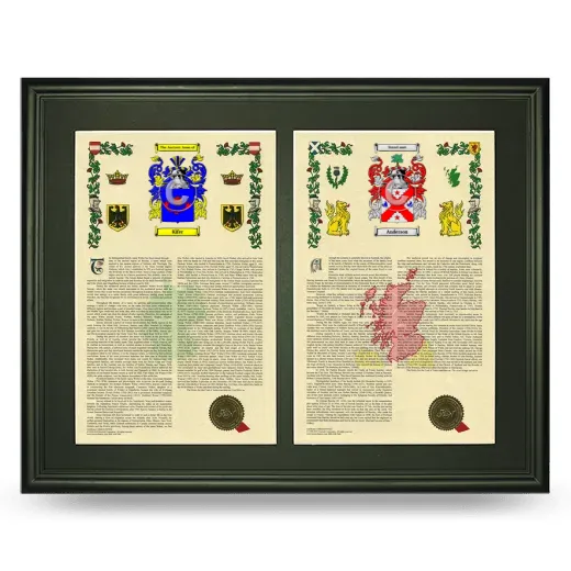 Double Armorial History Framed-Black