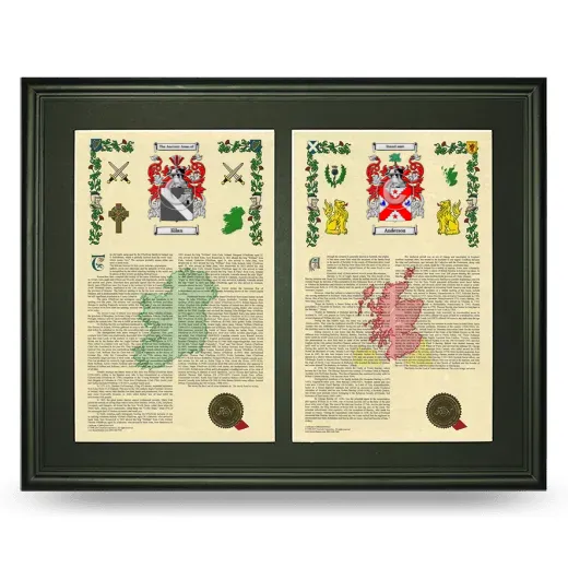 Double Armorial History Framed-Black