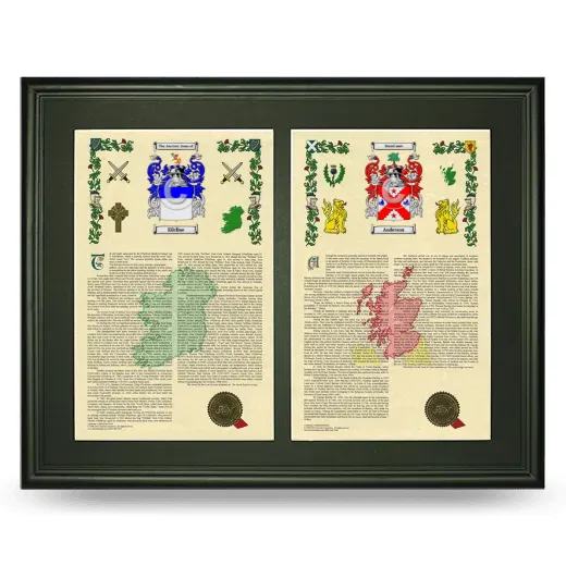 Double Armorial History Framed-Black