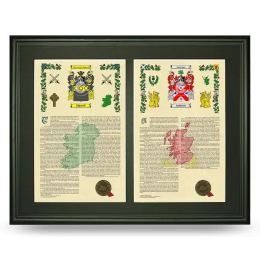 Double Armorial History Framed-Black