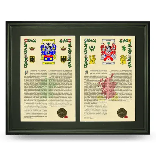Double Armorial History Framed-Black