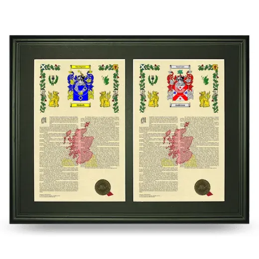 Double Armorial History Framed-Black