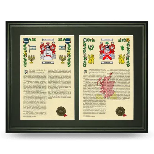 Double Armorial History Framed-Black