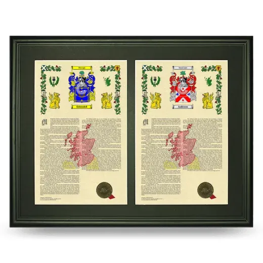 Double Armorial History Framed-Black