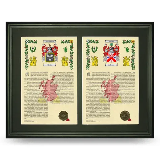 Double Armorial History Framed-Black