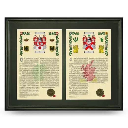 Double Armorial History Framed-Black