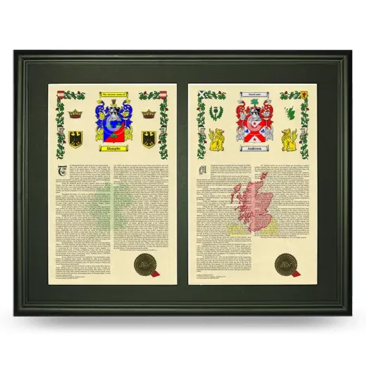 Double Armorial History Framed-Black