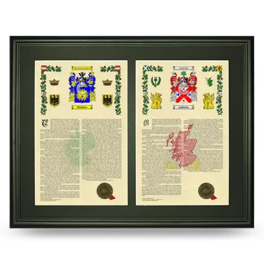 Double Armorial History Framed-Black