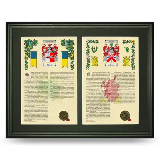 Double Armorial History Framed-Black