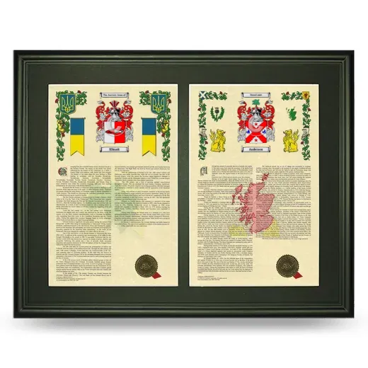 Double Armorial History Framed-Black