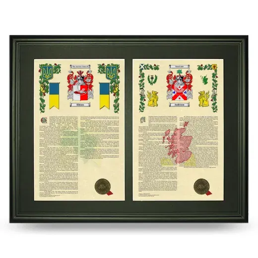 Double Armorial History Framed-Black